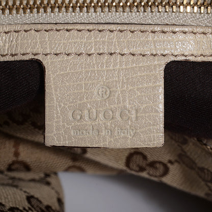 Gucci Monogram Large Horsebit Chain Hobo Off White 6 of 7