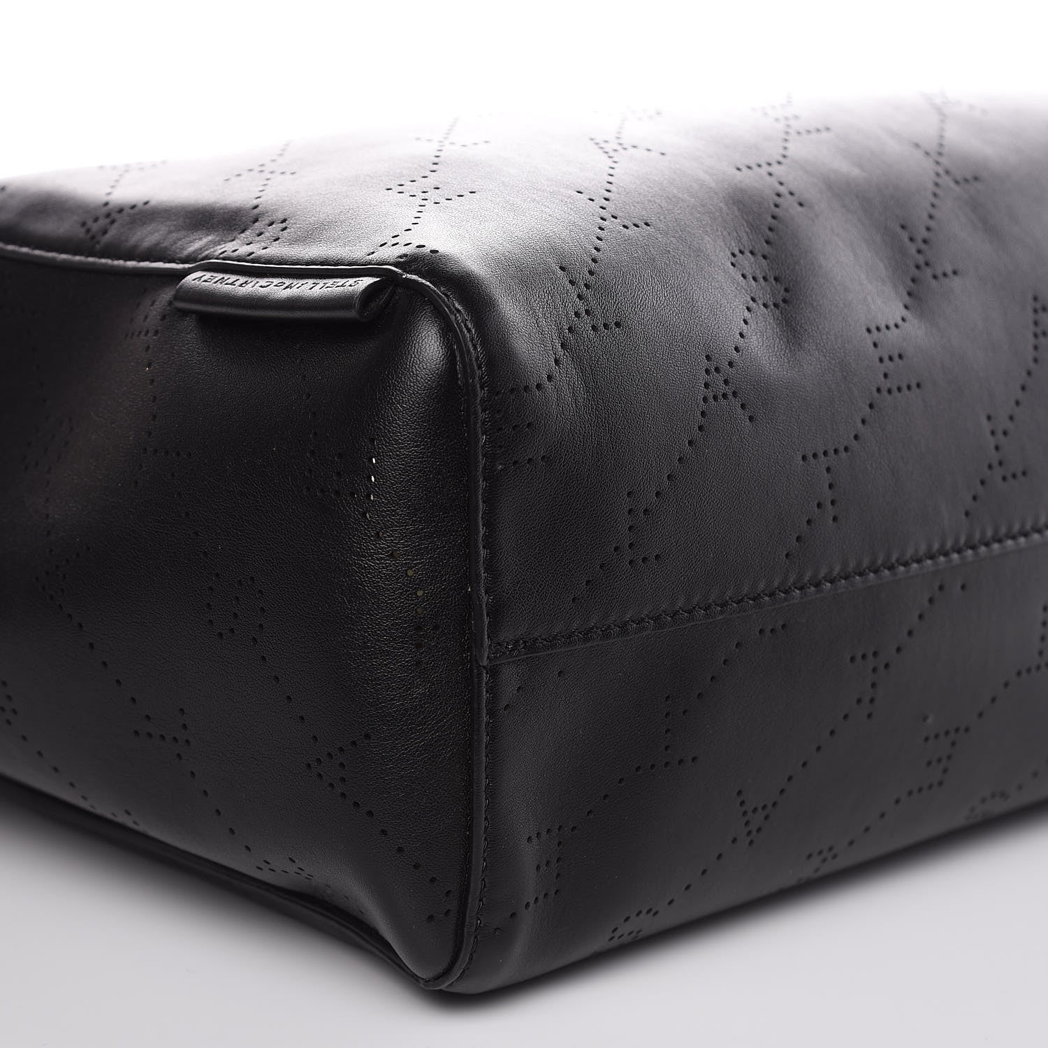 Stella McCartney Eco Alter Nappa Perforated Logo Tote Black 6 of 8