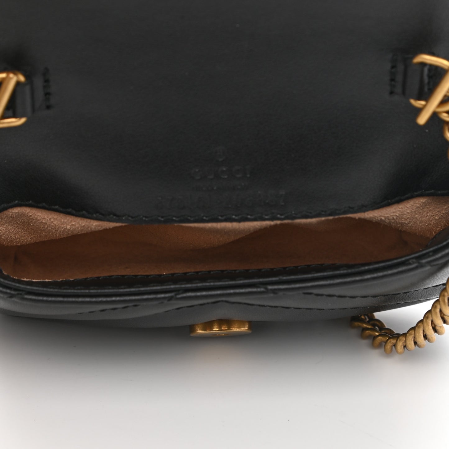 Calfskin Matelasse GG Marmont 2.0 Coin Purse On A Chain Black