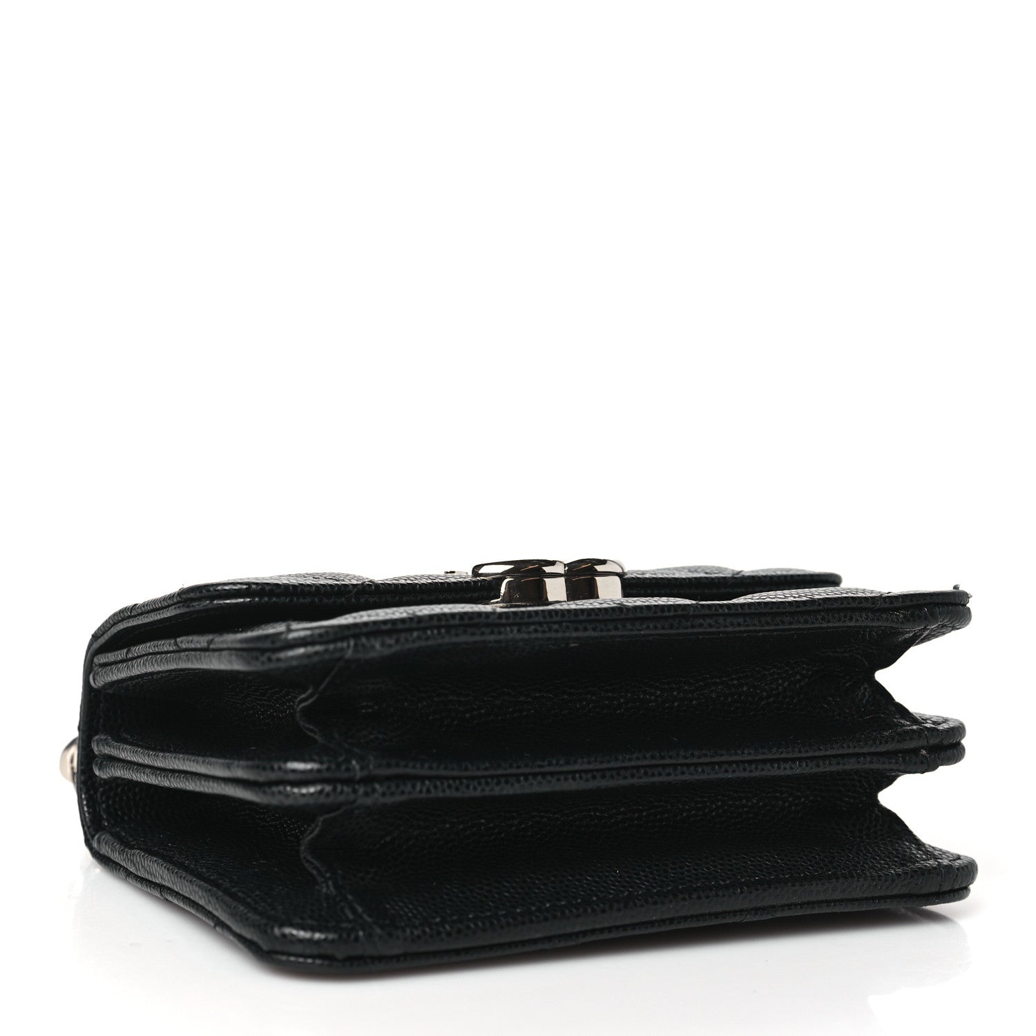 Chanel Caviar Quilted Pick Me Up Clutch With Chain Black 4 of 10