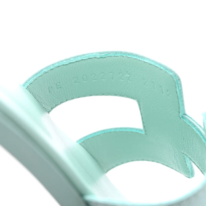 Hermes Epsom Oran Sandals 37 Vert Embrun 10 of 13