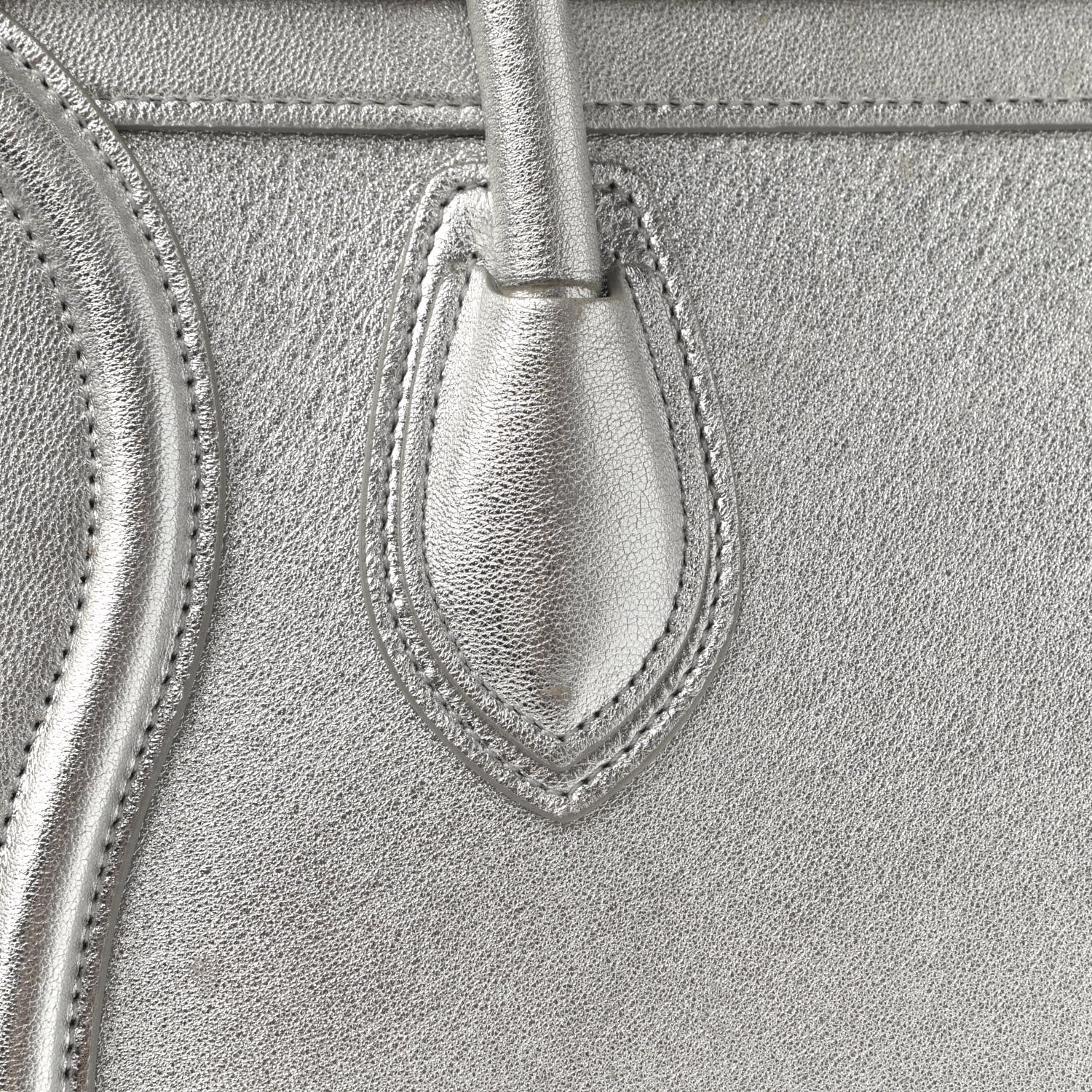 Celine Laminated Lambskin Micro Luggage Silver 16 of 26