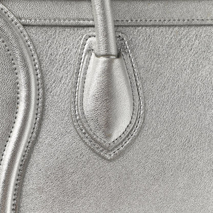Celine Laminated Lambskin Micro Luggage Silver 16 of 26