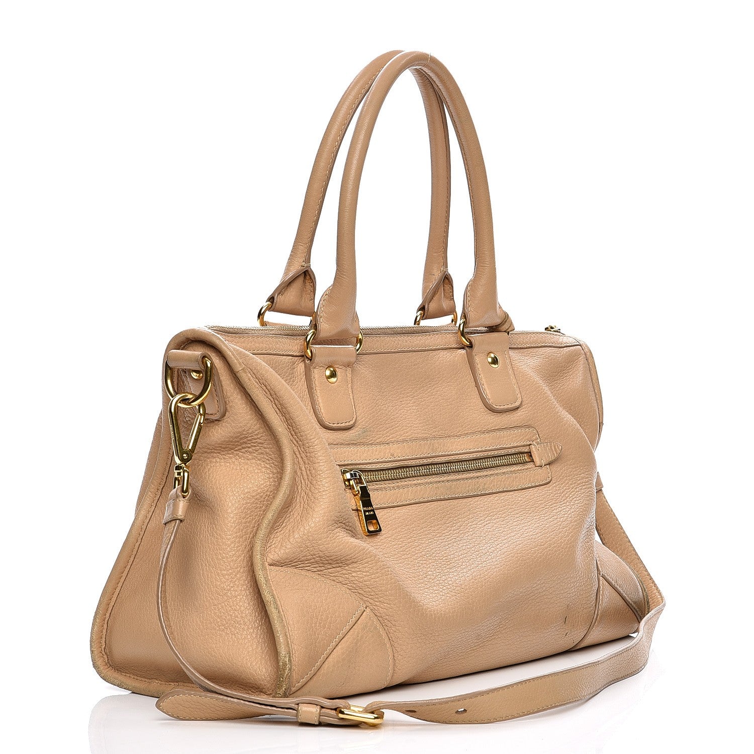 Prada Cervo Deerskin Shoulder Bag Sabbia 4 of 25