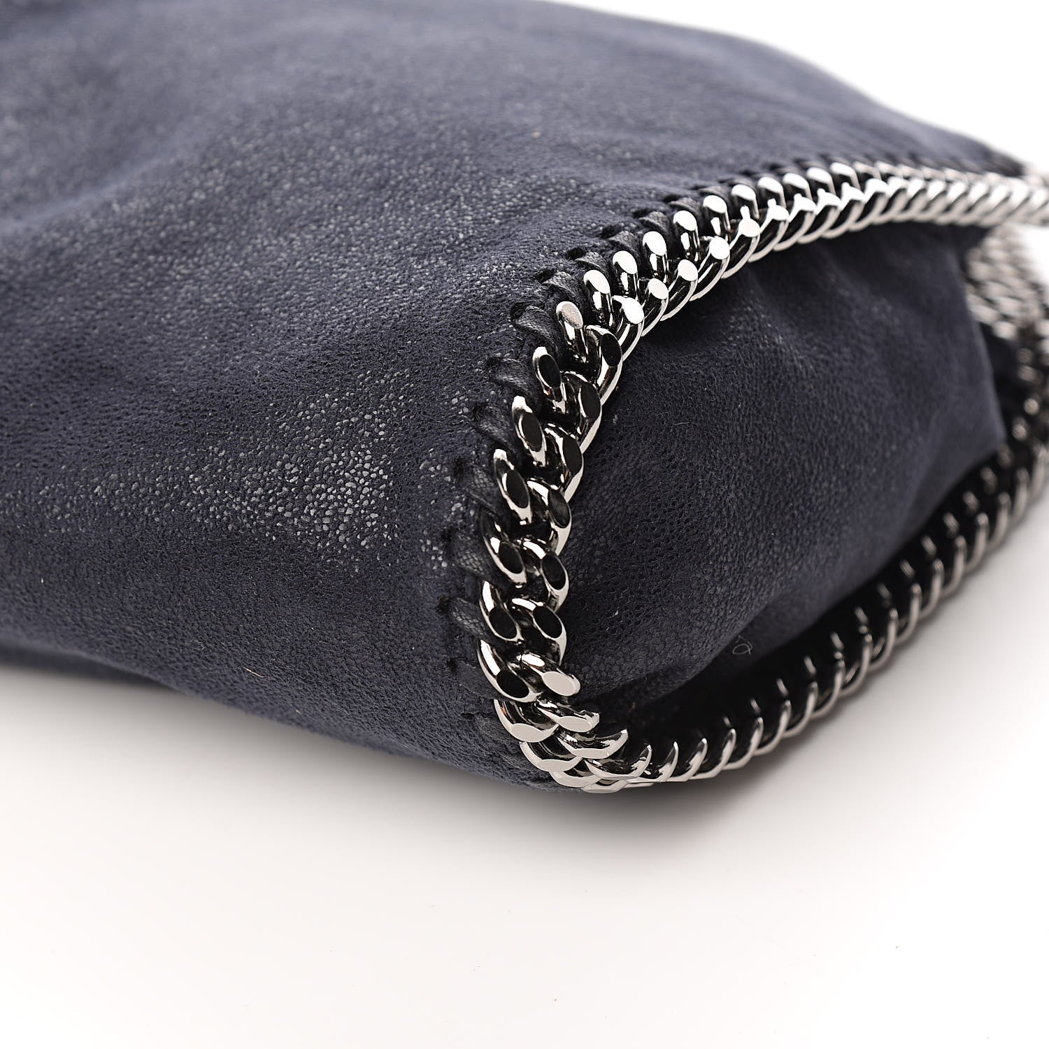Stella McCartney Shaggy Deer Mini Falabella Fold Over Tote Navy 8 of 9