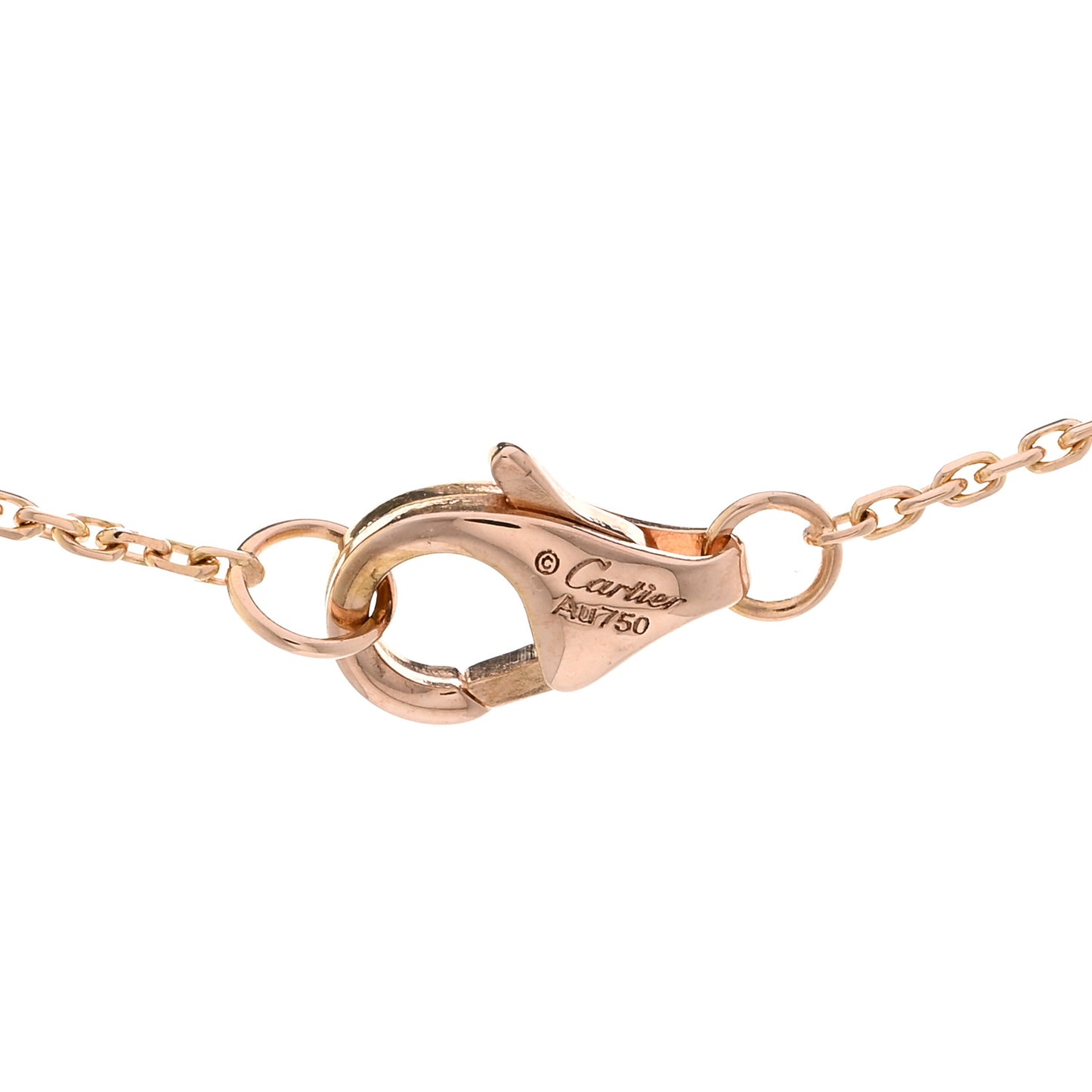 18K Pink Gold Diamond Pink Opal XS Amulette de Cartier Pendant Necklace