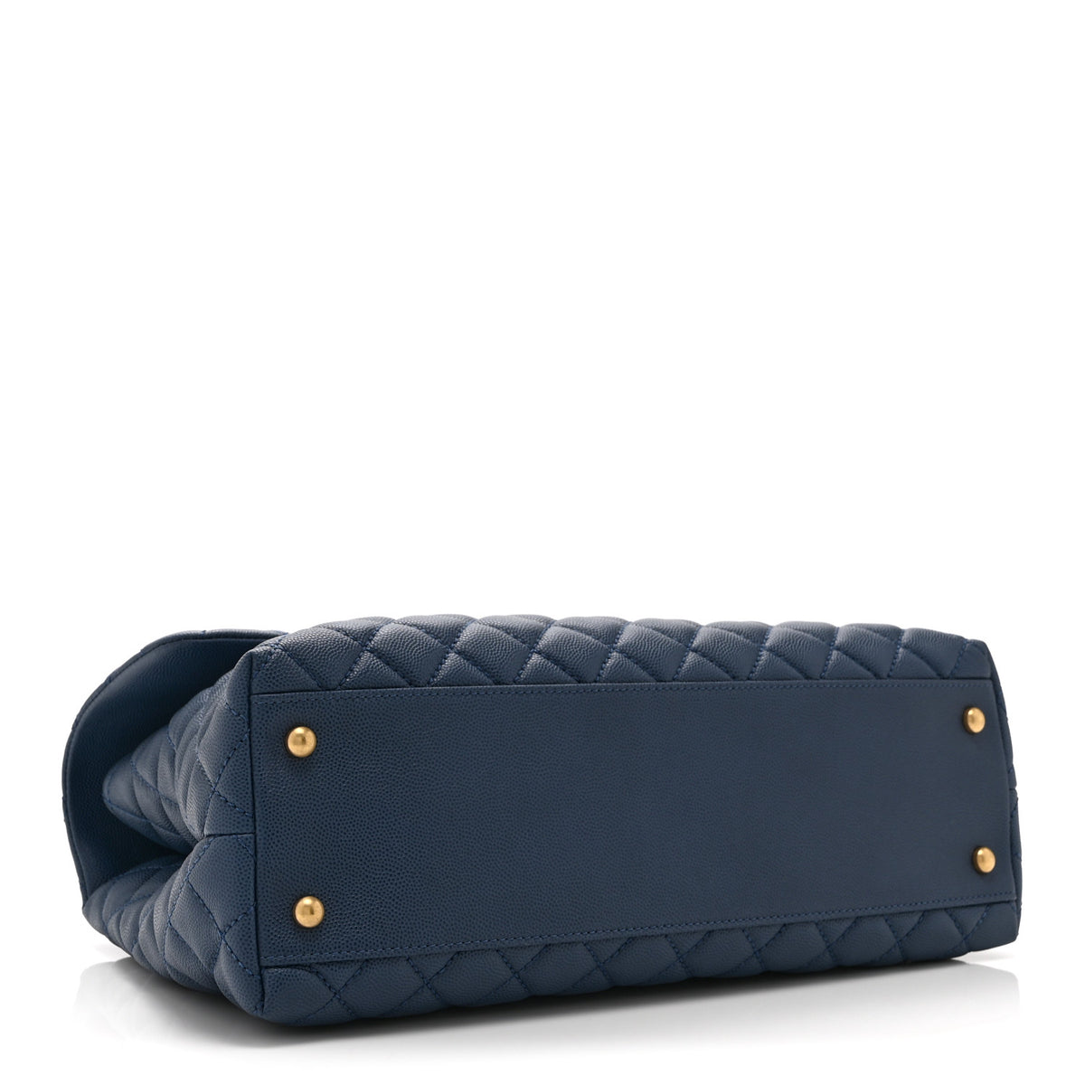 Caviar Quilted Medium Coco Handle Flap Blue