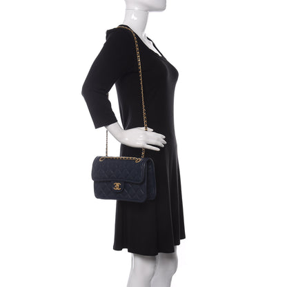 Chanel Caviar Quilted Medium Sweet Classic Flap Navy Blue 2 of 13