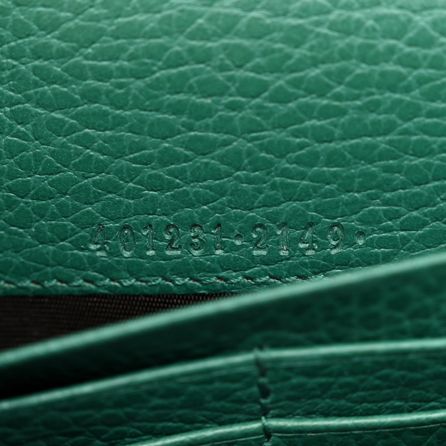 Gucci Calfskin Mini Dionysus Chain Wallet Emerald 7 of 10