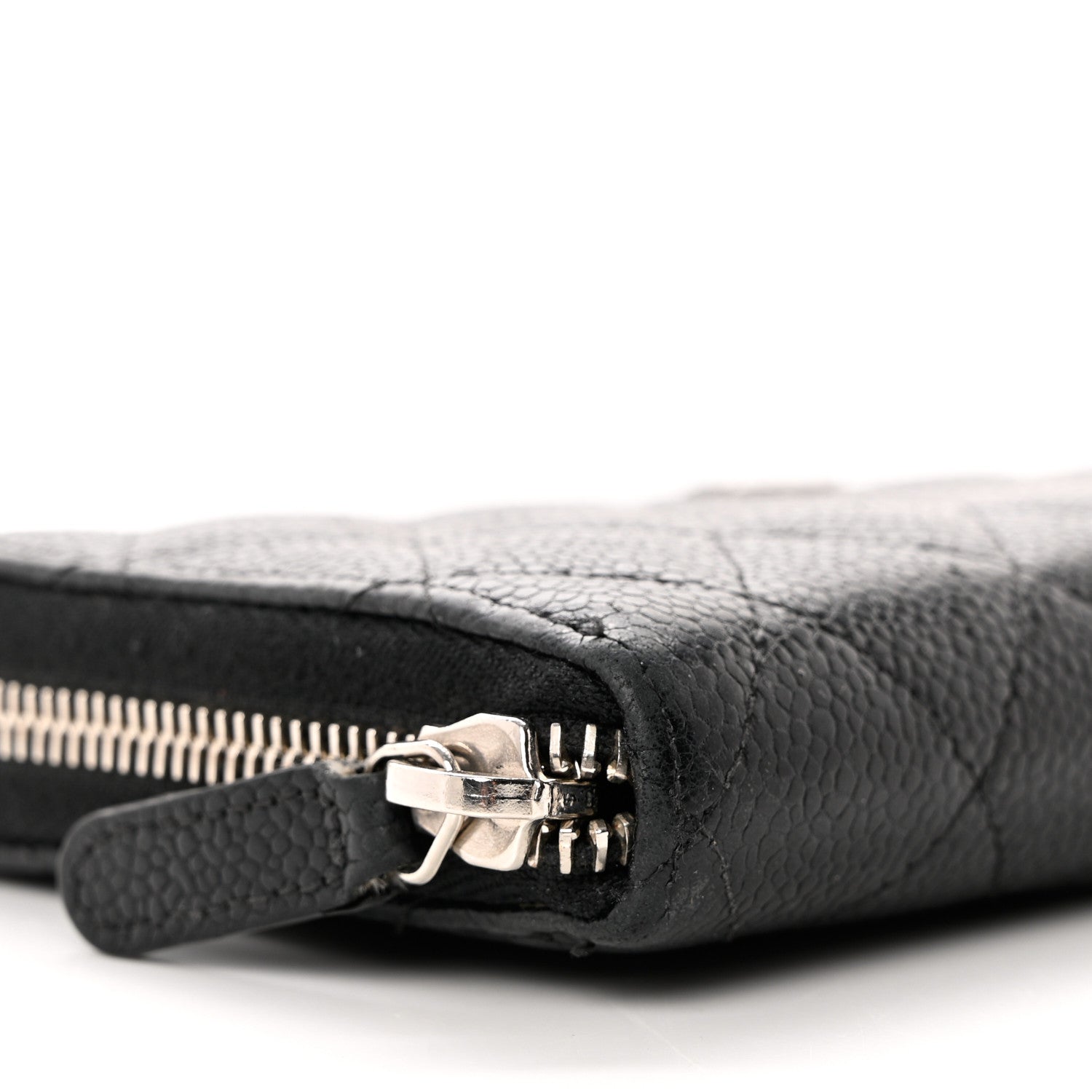 Chanel Caviar Quilted Large Gusset Zip Around Wallet Black 10 of 13