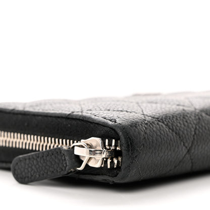 Chanel Caviar Quilted Large Gusset Zip Around Wallet Black 10 of 13