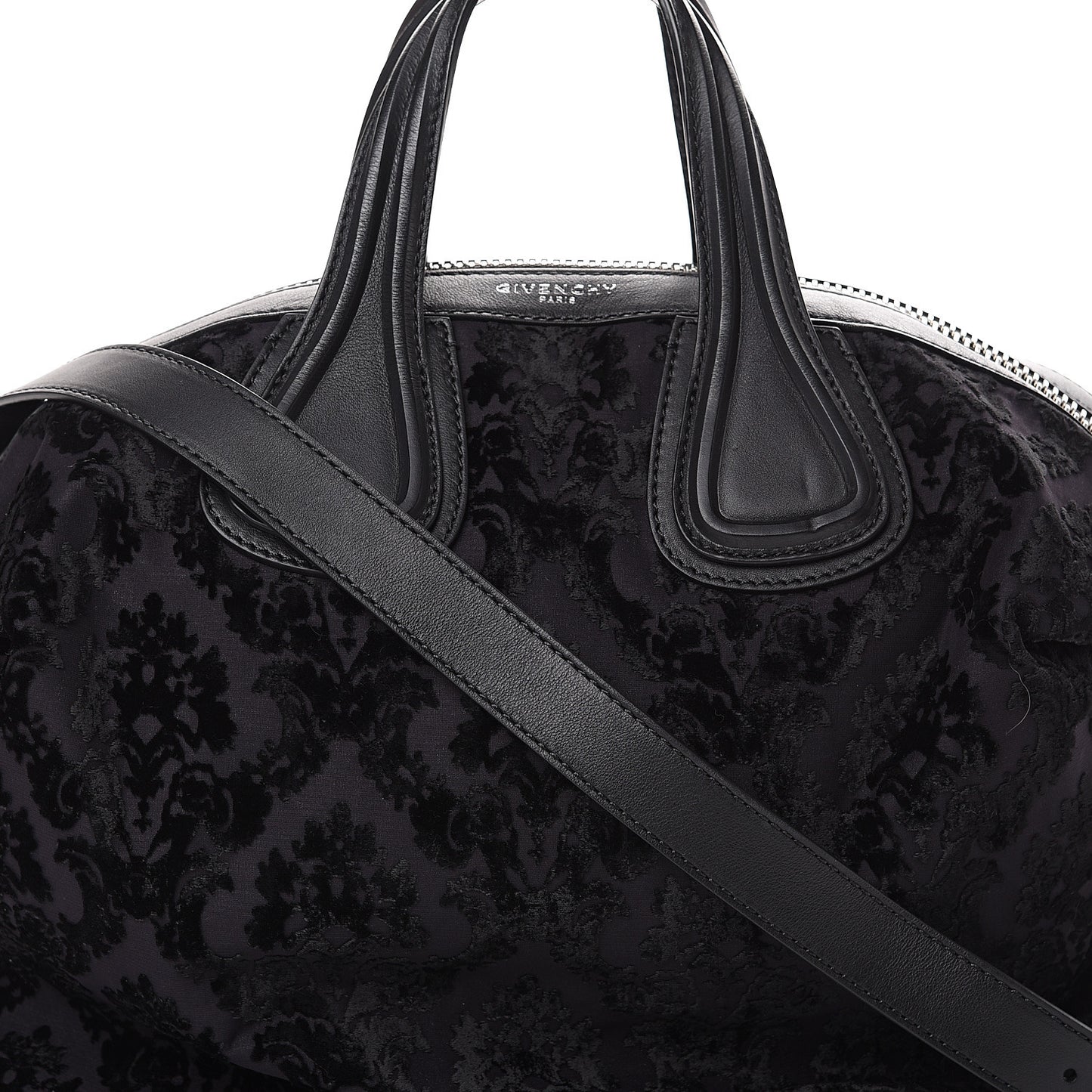 Calfskin Velvet Devore Medium Nightingale Black