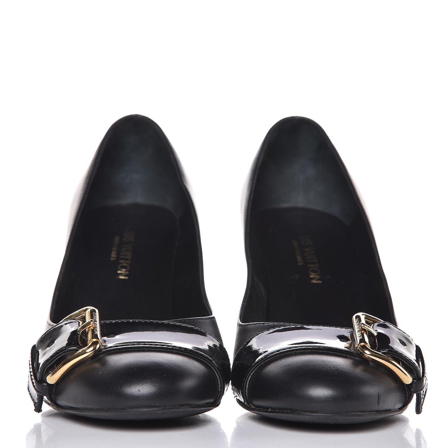 Calfskin Buckle Pumps 36.5 Black