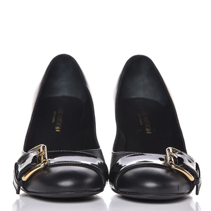 Louis Vuitton Calfskin Buckle Pumps 36.5 Black 2 of 10