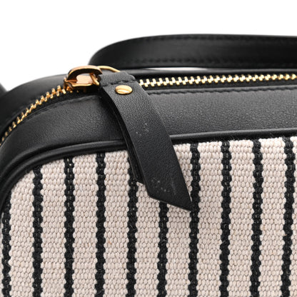 Saint Laurent Canvas Calfskin Monogram Lou Camera Bag Black Grey Cream 10 of 10
