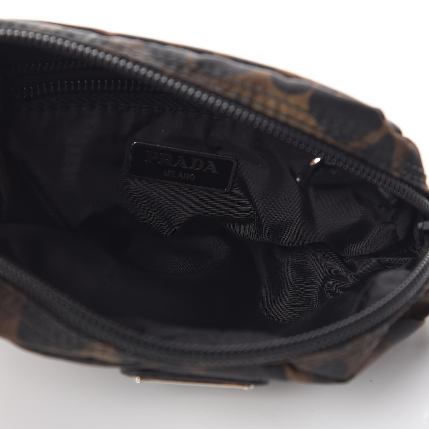 Prada Tessuto Stampato Nylon Leopard Print Cosmetic Pouch Mimetico 5 of 8