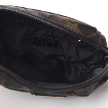 Prada Tessuto Stampato Nylon Leopard Print Cosmetic Pouch Mimetico 5 of 8