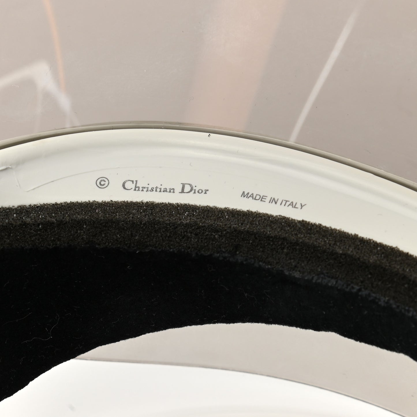 Mirrored DiorClub1 Sun Visor Silver