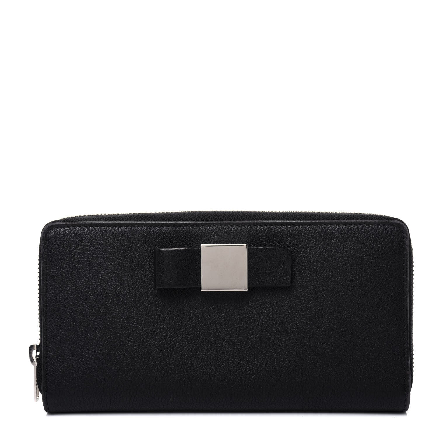 Balenciaga Calfskin Multi Bow Money Wallet Black 1 of 16