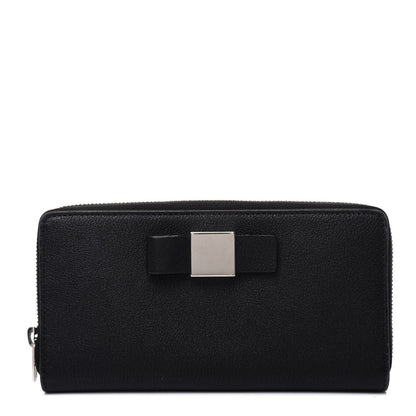 Balenciaga Calfskin Multi Bow Money Wallet Black 1 of 16