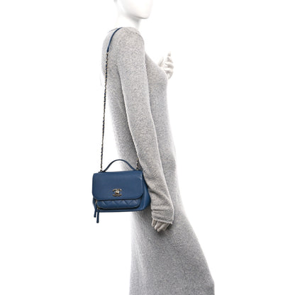 Chanel Caviar Quilted Small Business Affinity Flap Blue 2 of 12