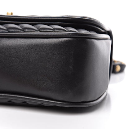 Chanel Lambskin Reverse Chevron Quilted Round Top Handle Flap Black 10 of 10