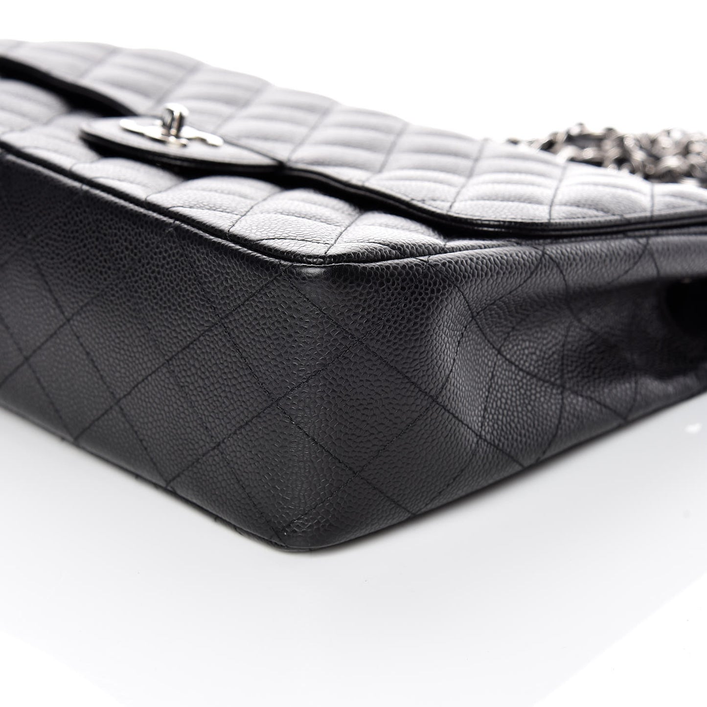 Caviar Quilted Jumbo Single Flap Black