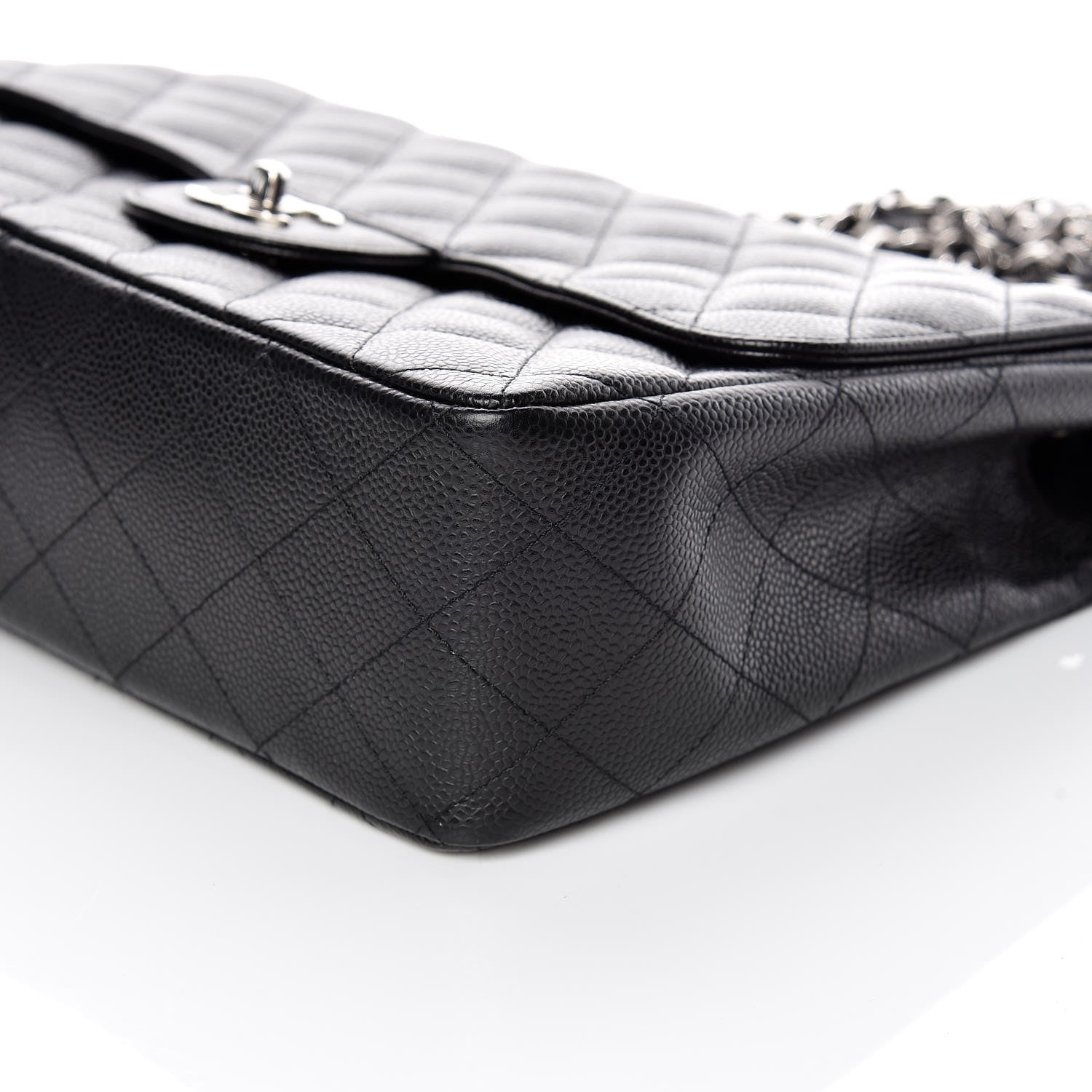 Chanel Caviar Quilted Jumbo Single Flap Black 7 of 10