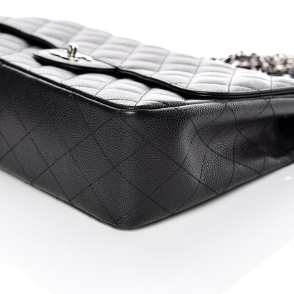 Chanel Caviar Quilted Jumbo Single Flap Black 7 of 10