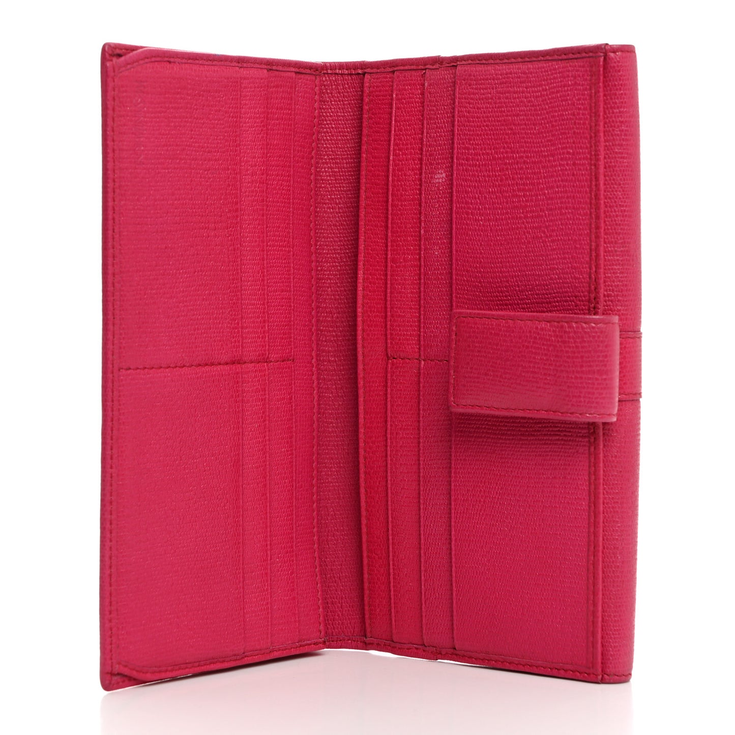 Calfskin Classic Y Ligne Wallet Fuchsia