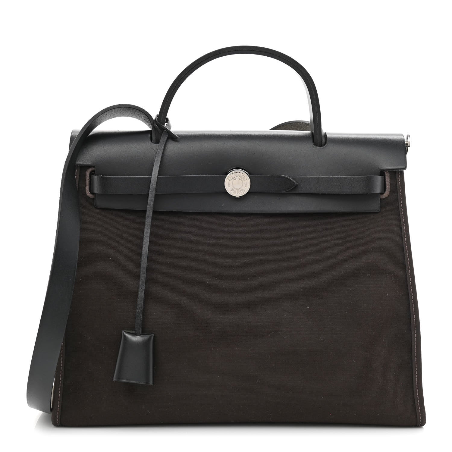 Hermes Toile H Berline Vache Hunter Herbag Zip 31 PM Ebene Black 3 of 15