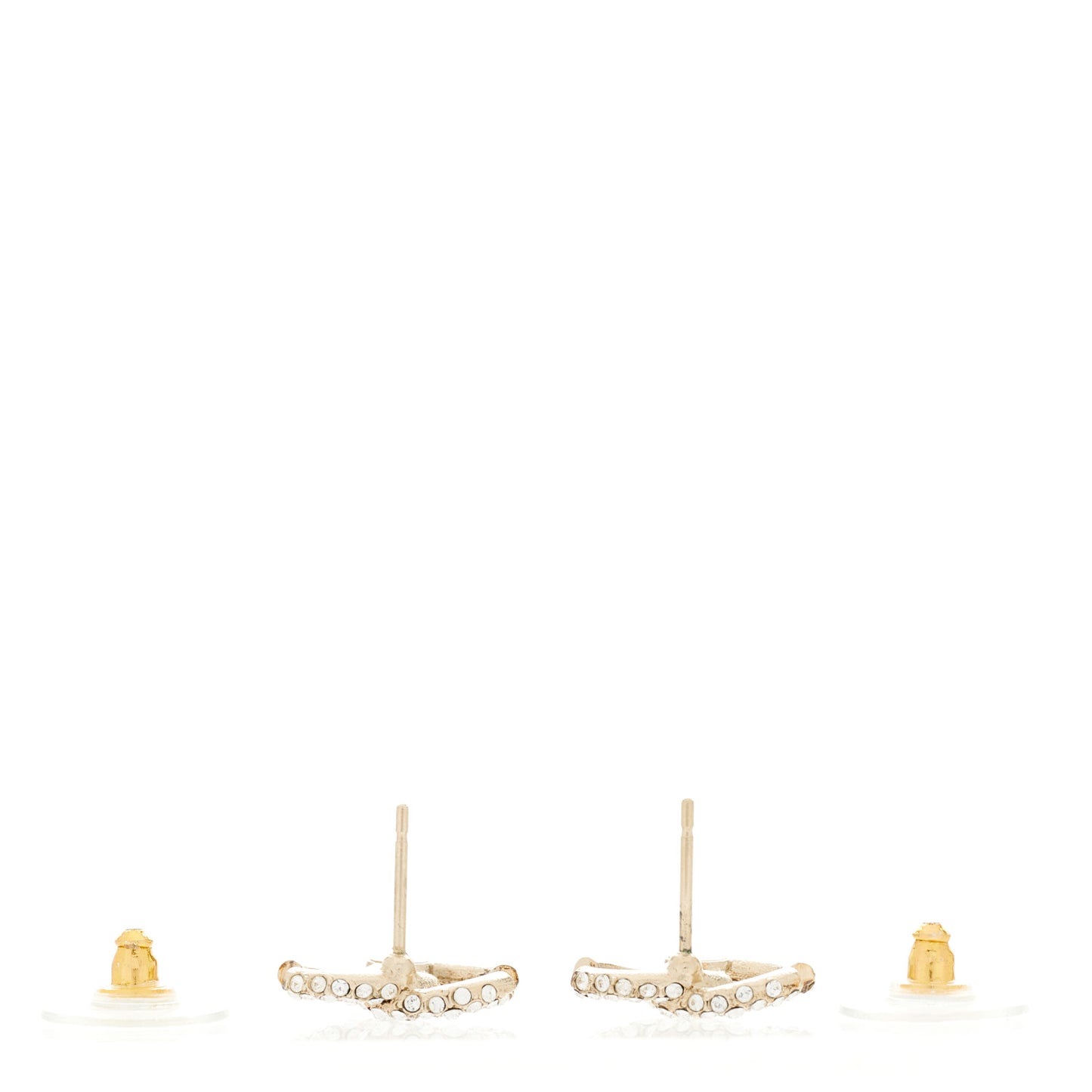 Crystal Mini CC Earrings Gold