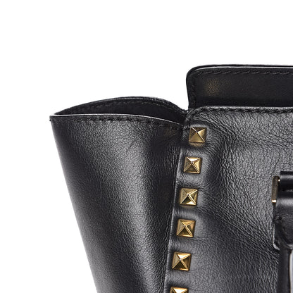 Valentino Garavani Vitello Small Rockstud Double Handle Tote Black 11 of 16