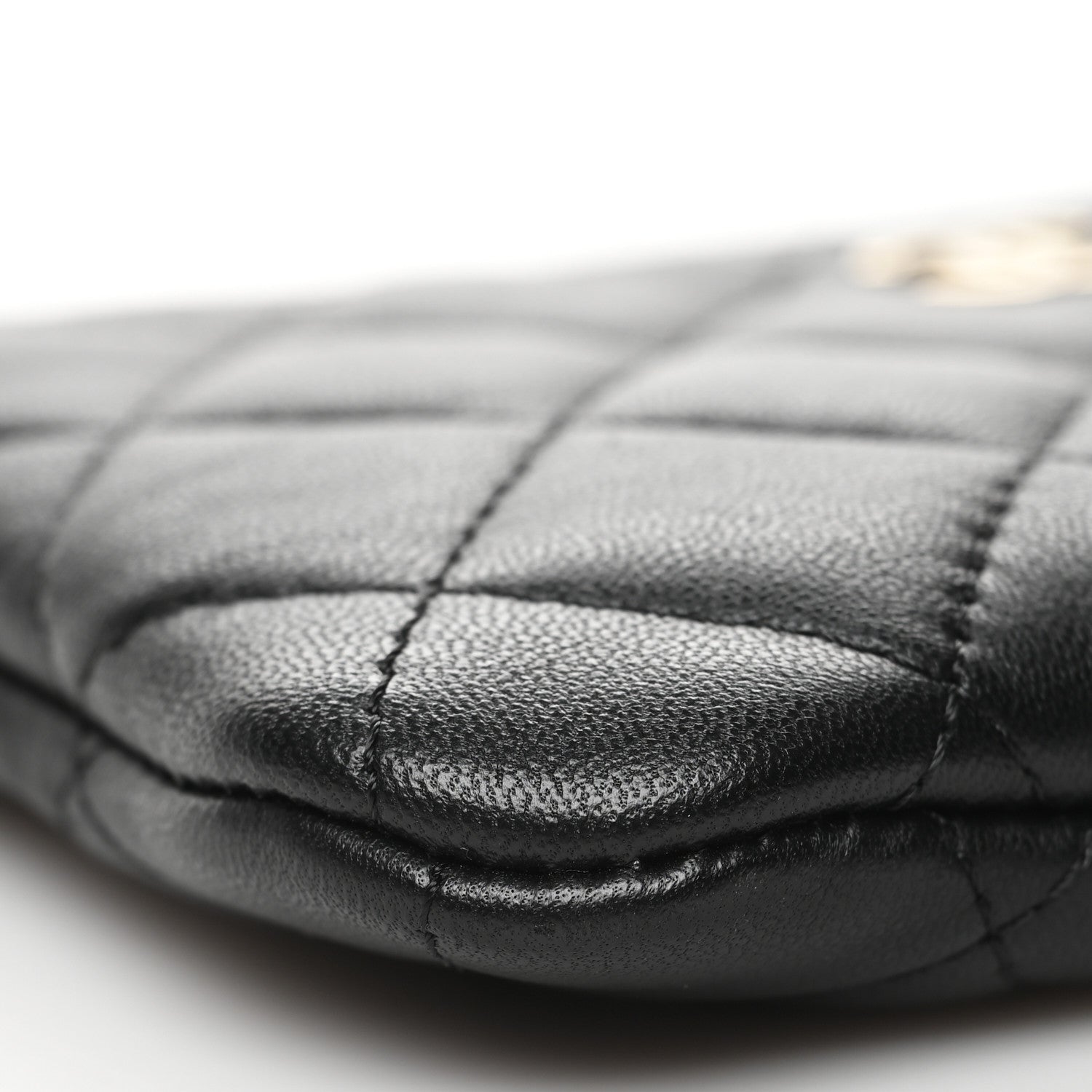 Chanel Lambskin Quilted Small Cosmetic Case Black 9 of 11