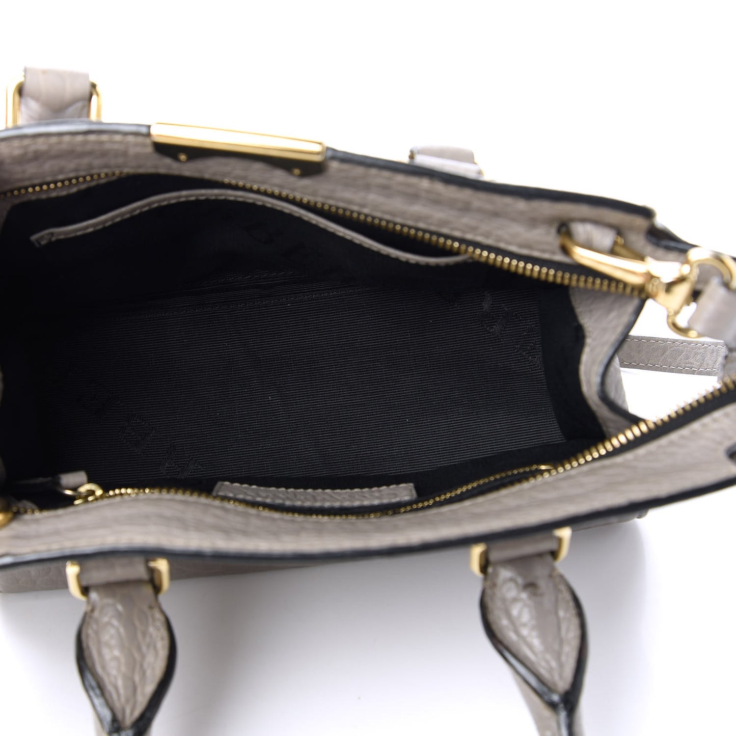 Signature Grain Small Clifton Bag Grey