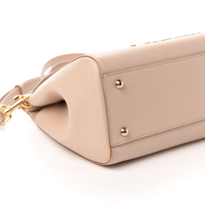 Dolce & Gabbana Dauphine Medium DG Family Patch Miss Sicily Satchel Beige 6 of 9