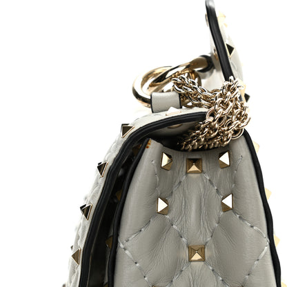 Valentino Garavani Nappa Medium Rockstud Spike Shoulder Bag Opal Grey 10 of 12