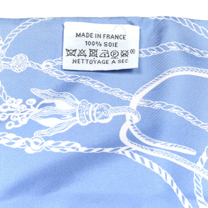 Hermes Silk Passementerie Maxi Twilly Cut Lavande Marine White 5 of 5