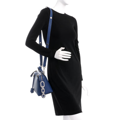 Fendi Vitello Dolce Chain Tail Medium By The Way Boston Bag Blue 2 of 11