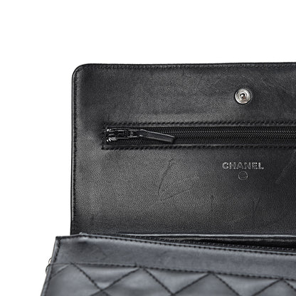 Chanel Lambskin Quilted Wallet On Chain WOC Black 13 of 14