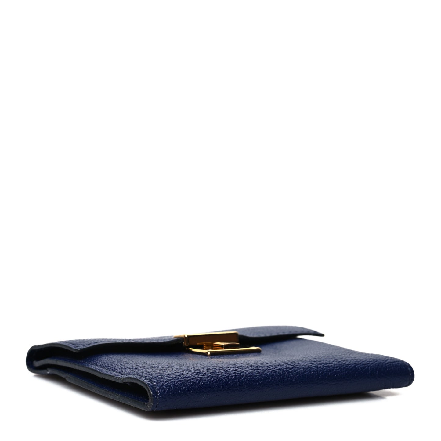 Chevre Mysore Mini Clic Card Holder Bleu Nuit
