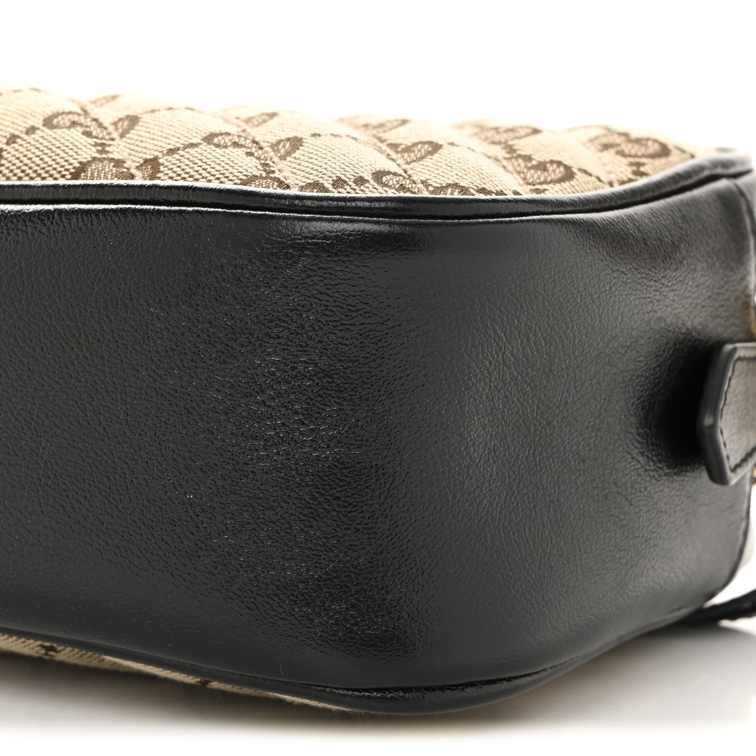 Gucci Monogram Matelasse Diagonal Small GG Marmont Chain Shoulder Bag Beige Black 10 of 11