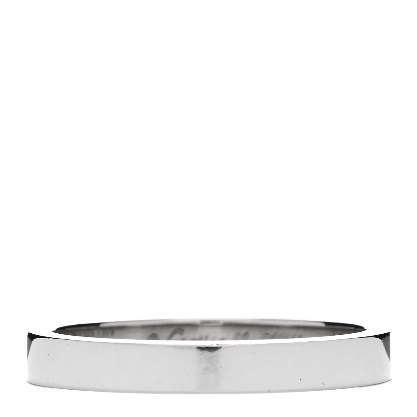 Platinum 3mm C De Cartier Wedding Band Ring 58 8.5
