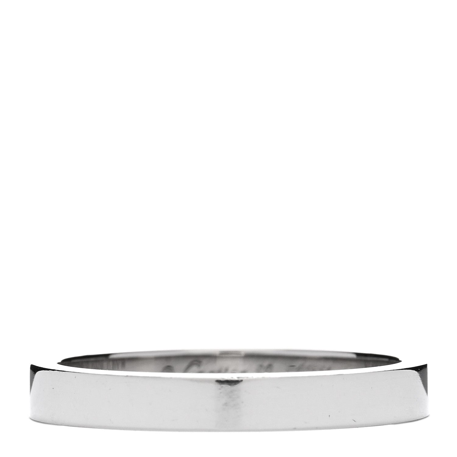 Cartier Platinum 3mm C De Cartier Wedding Band Ring 58 8.5 2 of 4