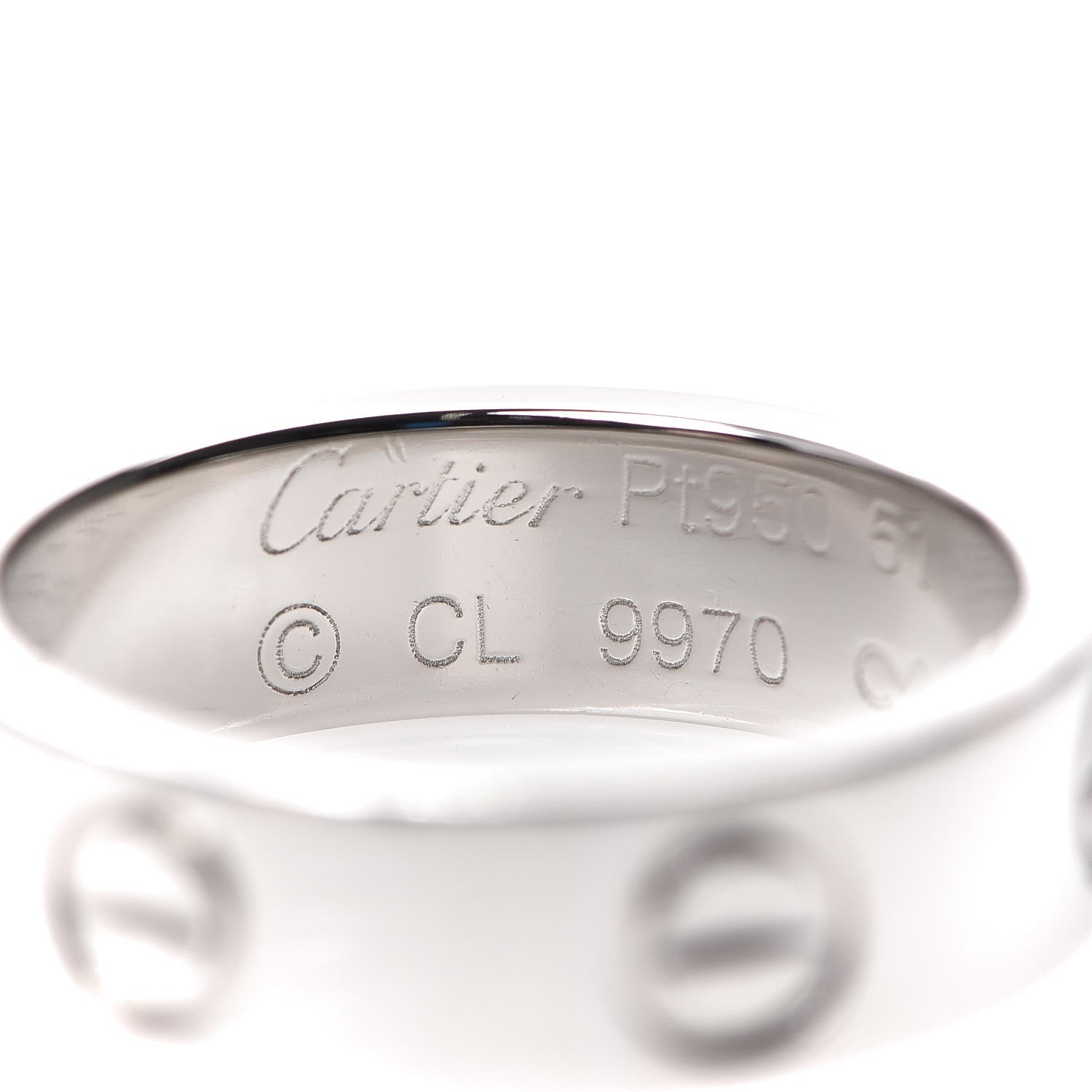 Cartier Platinum 5.5mm LOVE Ring 51 5.75 3 of 4