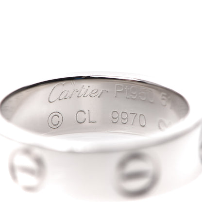 Cartier Platinum 5.5mm LOVE Ring 51 5.75 3 of 4