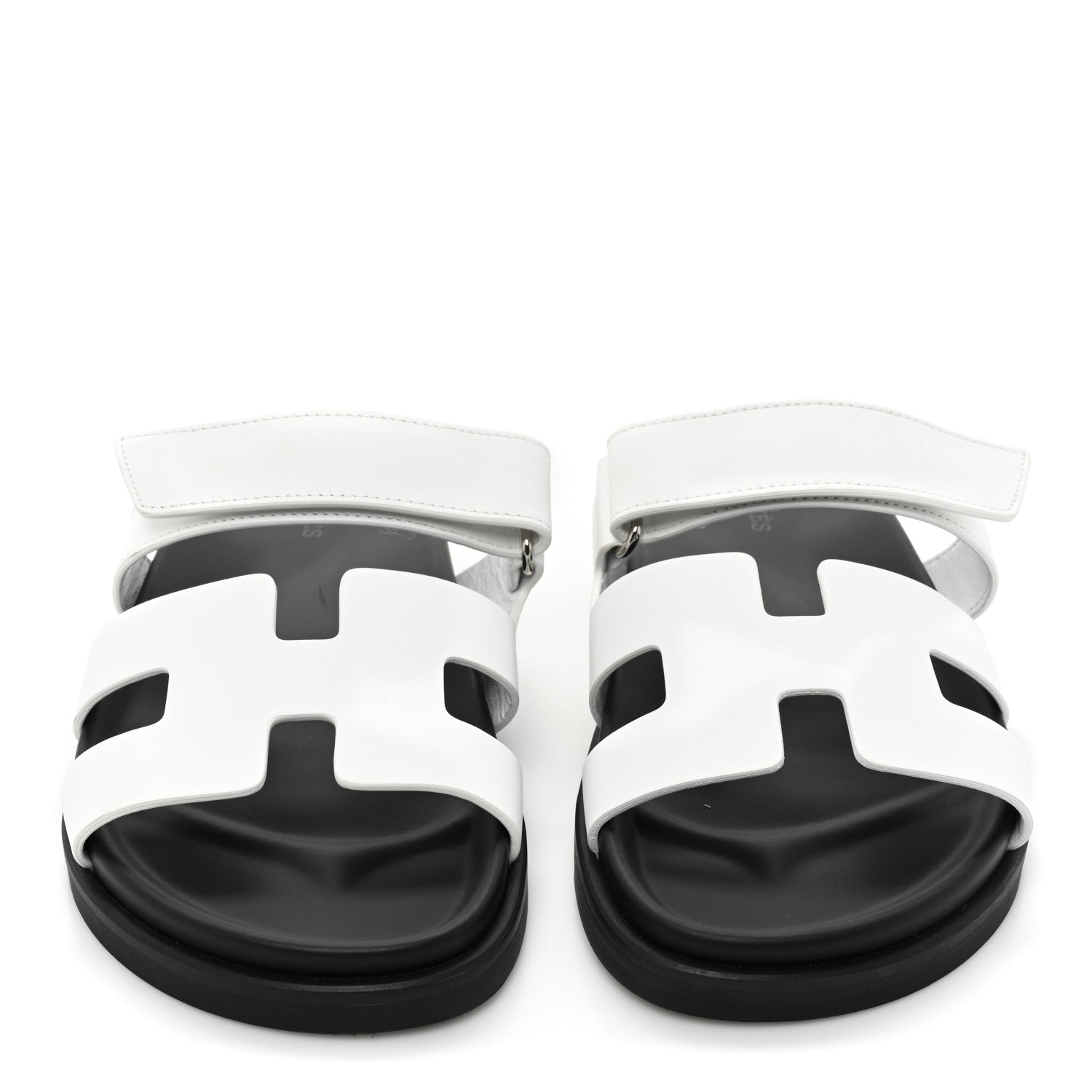 Hermes Calfskin Womens Chypre Sandals 38 White 2 of 9