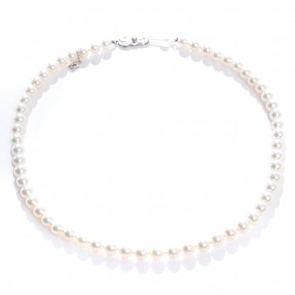 Mikimoto Platinum and Diamond 16" Cultured Akoya Pearl Necklace 3 of 7