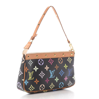 Louis Vuitton Monogram Multicolor Pochette Accessories Black 3 of 8