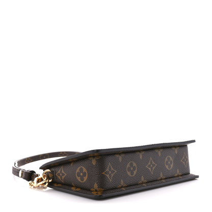 Louis Vuitton Monogram Calfskin Embossed Lexington Pouch Blue Green 4 of 9